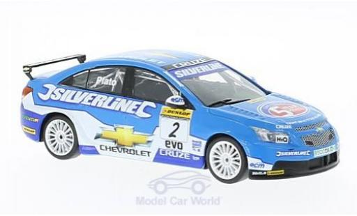 Chevrolet Cruze 1/43 SpecialC LT No.2 RML Silverline BTCC 2010 J. Plato ohne Vitrine modellautos