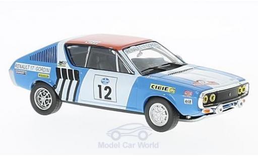 Renault 17 1/43 SpecialC Gordini No.12 Rallye Press on Regardless 1974 J-L.Therier/C.Delferrier ohne Vitrine modellautos