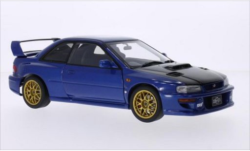 Subaru Impreza 22B 1/18 Autoart mettalic blau/carbon RHD 1998 modellautos