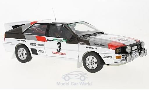 Modellautos Audi Quattro 1/18 Sun Star A1 No.3 Rallye WM Rally Portugal 1983 H.Mikkola/A.Hertz ohne Vitrine Audi Quattro 1/18 Sun Star A1 No.3 Rallye WM Rally Portugal 1983 H.Mikkola/A.Hertz ohne Vitrine modellautos