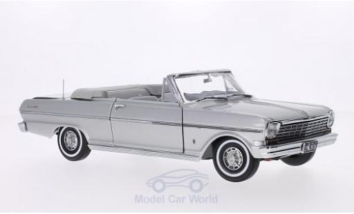 Chevrolet Nova 1963 1/18 Sun Star Cabrio silber 1963 Verdeck geöffnet modellautos