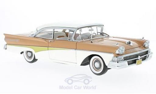 Ford Fairline 1958 1/18 Sun Star Failane 500 HardTop braun/weiss 1958 modellautos