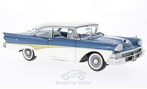 Ford Fairline 1958 1/18 Sun Star Failane 500 HardTop mettalic blau/weiss 1958 Around The World modellautos