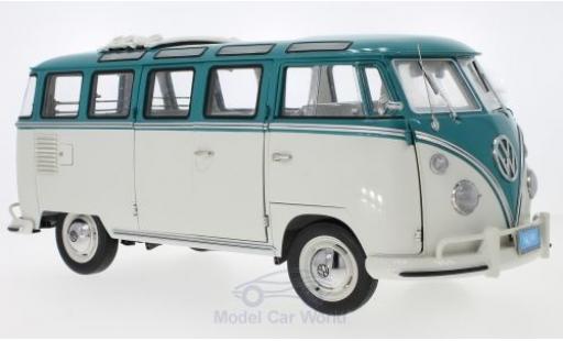 Modellautos Volkswagen T1 1/18 Sun Star Samba Bus türkis/grau 1962 Volkswagen T1 1/18 Sun Star Samba Bus türkis/grau 1962 modellautos
