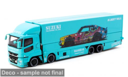 Modellautos Mitsubishi Fuso 1/64 Tarmac Works Super Great türkis 1:64 Mitsubishi Fuso 1/64 Tarmac Works Super Great türkis 1:64 modellautos