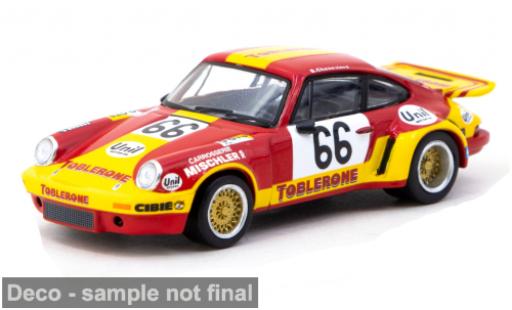 Porsche 930 RSR 1/64 Tarmac Works 911 Carrera 3.0 gelb/rot 24h Le Mans 1974 #66 1:64 modellautos