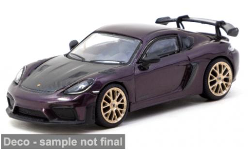 Porsche Cayman GT4 1/64 Tarmac Works RS violett 1:64 modellautos
