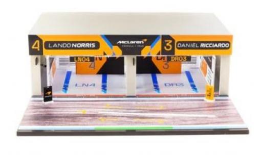 McLaren F1 1/64 Tarmac Works Diorama Pit garage Diorama Team formule 1 modellautos