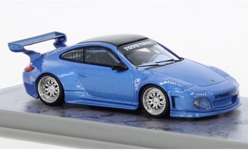 Modellautos Porsche 997 1/64 Tarmac Works 911  Liberty Walk metallise blau Porsche 997 1/64 Tarmac Works 911  Liberty Walk metallise blau modellautos