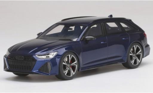 Audi RS6 1/18 Top Speed Avant Carbon Black Edition mettalic blau modellautos