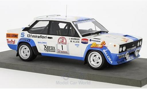 Modellautos Fiat 131 Abarth 1/18 Topmarques Collectibles Abarth No.1 Rallye WM 1000 Lakes Rallye 1980 M.Alen/I.Kivimaki Fiat 131 Abarth 1/18 Topmarques Collectibles Abarth No.1 Rallye WM 1000 Lakes Rallye 1980 M.Alen/I.Kivimaki modellautos