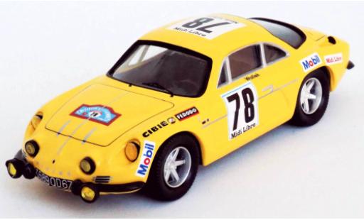 Modellautos Alpine A110 1/43 Trofeu Renault No.78 Midi Libre Criterium des Cevennes 1969 B.Wollek/M.Grandrive Alpine A110 1/43 Trofeu Renault No.78 Midi Libre Criterium des Cevennes 1969 B.Wollek/M.Grandrive modellautos