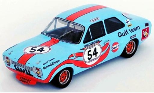 Ford Escort 1/43 Trofeu MK I 1300 GT RHD No.54 Gulf Brands Hatch 1972 H.Kemiläinen modellautos