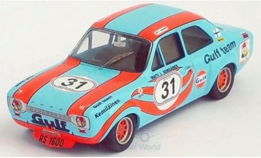 Ford Escort 1/43 Trofeu MK I RS 1600 RHD No.31 Gulf Brands Hatch 1972 M.Kemiläinen modellautos