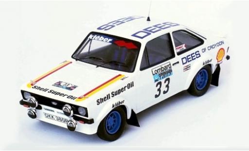 Ford Escort 1/43 Trofeu MK II RS 1800 RHD No.33 Dees of Croydon Rallye WM RAC Rallye 1980 T.Brise/P.Short modellautos