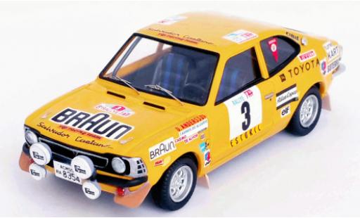 Modellautos Toyota Corolla 1/43 Trofeu Levin No.3 VIP Racing Team Braun Rallye WM Rallye Portugal 1974 O.Andersson/A.Hertz Toyota Corolla 1/43 Trofeu Levin No.3 VIP Racing Team Braun Rallye WM Rallye Portugal 1974 O.Andersson/A.Hertz modellautos