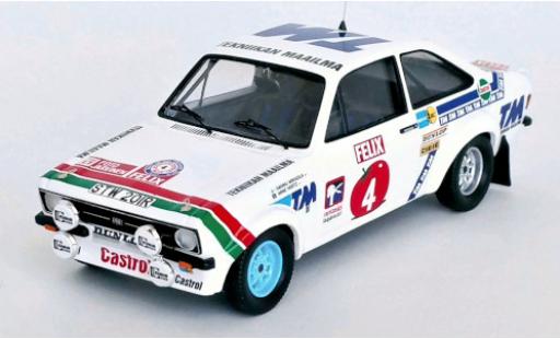 Ford Escort 1/43 Trofeu Mk II RS 1800 No.4 Rallye WM 1000 Lakes Rallye 1978 modellautos