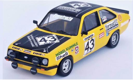 Ford Escort 1/43 Trofeu MK II RS 2000 No.43 H.Kummle 1980 modellautos