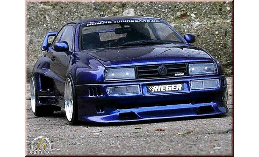 Volkswagen Corrado VR6 1/18 Revell kit carrosserie rieger blau jantes bords larges modellautos