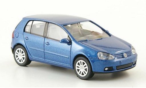 Volkswagen Golf Base 1/87 Wiking blau 5-Turer 2003 modellautos
