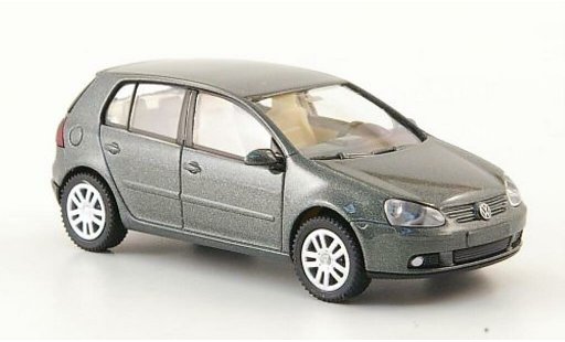 Volkswagen Golf Base 1/87 Wiking grau-gr&Atilde;&frac14;n 5-Turer 2003 modellautos