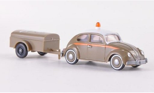 Volkswagen Kafer Base 1/87 Wiking 1200 Anton Schlotmann mit Einachsanhanger modellautos