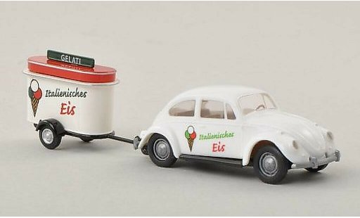 Volkswagen Kafer Base 1/87 Brekina Gelati - Italienisches Eis mit Verkaufsanhanger modellautos