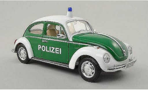 Volkswagen Kafer Base 1/24 Welly Polizei gr&Atilde;&frac14;n/weiss 1972 modellautos