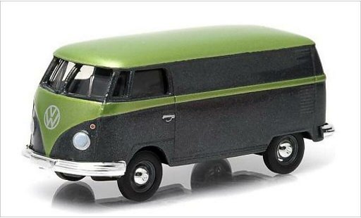 Volkswagen T1 Base 1/64 Greenlight Kasten mettalic schwarz/mettalic gr&Atilde;&frac14;n modellautos