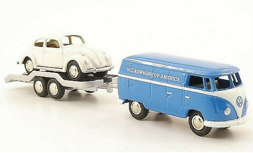 Volkswagen T1 B 1/87 Bub Kasten of America mit Kafer Service 1960 modellautos