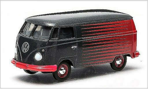 Volkswagen T1 Base 1/64 Greenlight Kastenwagen grau/rot modellautos
