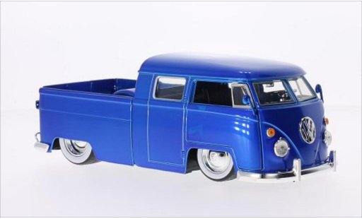Volkswagen T1 B 1/24 Jada Toys Pickup Tuning blau 1963 modellautos