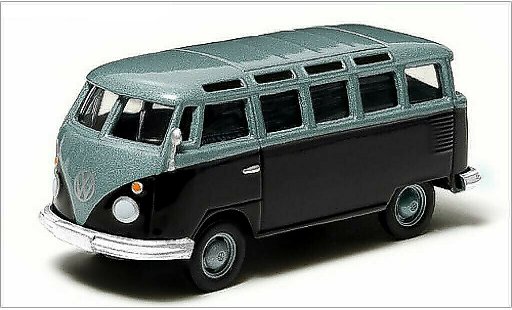 Volkswagen T1 Base 1/64 Greenlight Sambabus mettalic blau/blau modellautos