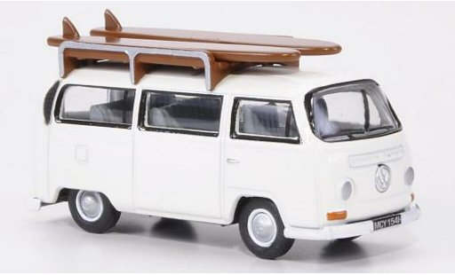Volkswagen T2 Base 1/76 Oxford Bus weiss mit Surfbretter modellautos
