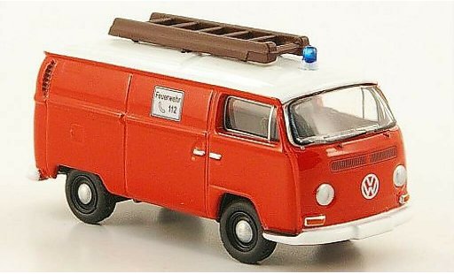 Volkswagen T2 Base 1/87 Bub Kasten Feuerwehr rot/weiss modellautos
