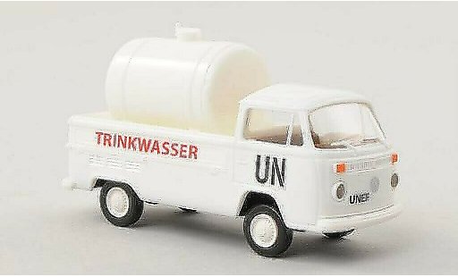 Volkswagen T2 Base 1/87 Brekina Pritsche UN - Trinkwasser mit Ladegut modellautos