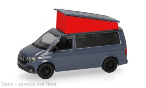 Volkswagen T6 1/87 Herpa .1 California grau/rot 1:87 modellautos