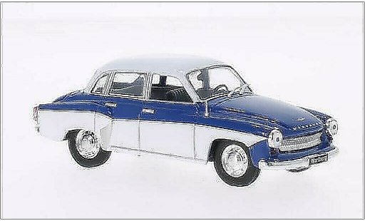 Wartburg 312 Base 1/43 WhiteBox blau/weiss 1965 modellautos