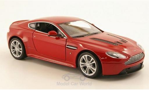 Aston Martin V12 1/24 Welly Vantage mettalic rot 2010 modellautos