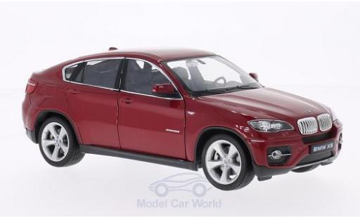 Bmw X6 1/24 Welly mettalic rot modellautos