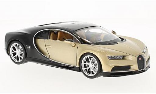 Bugatti Chiron 1/24 Welly beige/schwarz 2016 1:24 modellautos