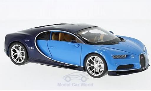 Bugatti Chiron 1/24 Welly blau/blau 2016 modellautos