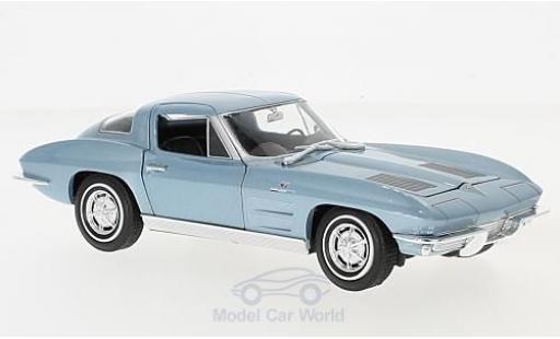 Chevrolet Corvette C2 1/24 Welly C2 mettalic blau 1963 modellautos