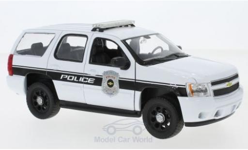 Chevrolet Tahoe 1/24 Welly weiss General Motors Police Vehicles 2008 modellautos