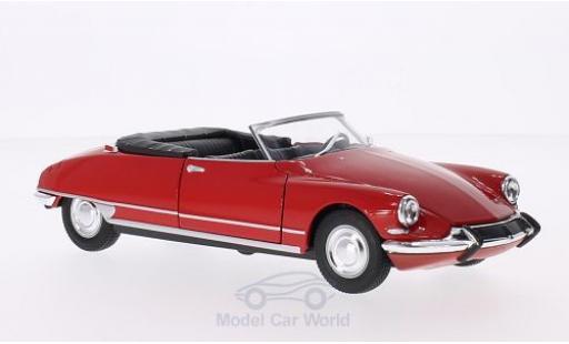 Citroen DS Cabriolet 1/24 Welly 19 Cabriolet rot Verdeck geöffnet modellautos