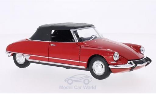 Citroen DS Cabriolet 1/24 Welly 19 Cabriolet rot Verdeck geschlossen modellautos