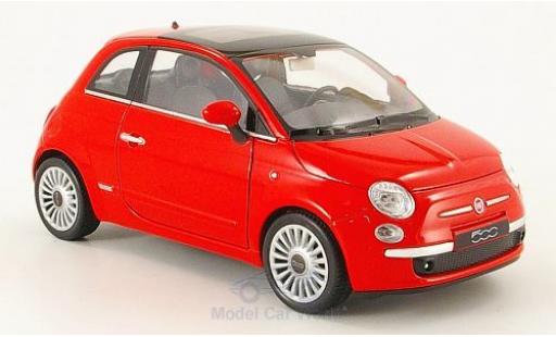 Fiat 500 1/24 Welly rot 2007 ohne Vitrine modellautos