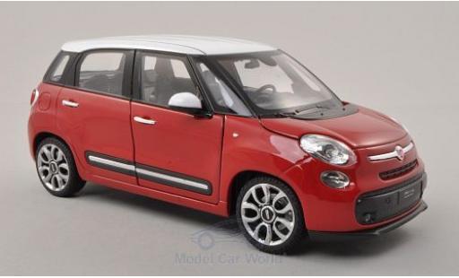 Fiat 500 L 1/24 Welly L rot/weiss 2013 modellautos