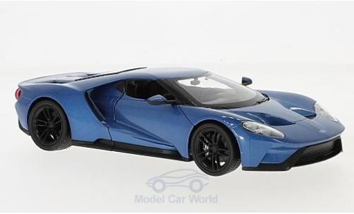 Ford GT 1/24 Welly mettalic blau 2017 modellautos