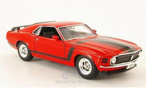 Ford Mustang 1/24 Welly Boss 302 rot/Dekor 1970 ohne Vitrine modellautos